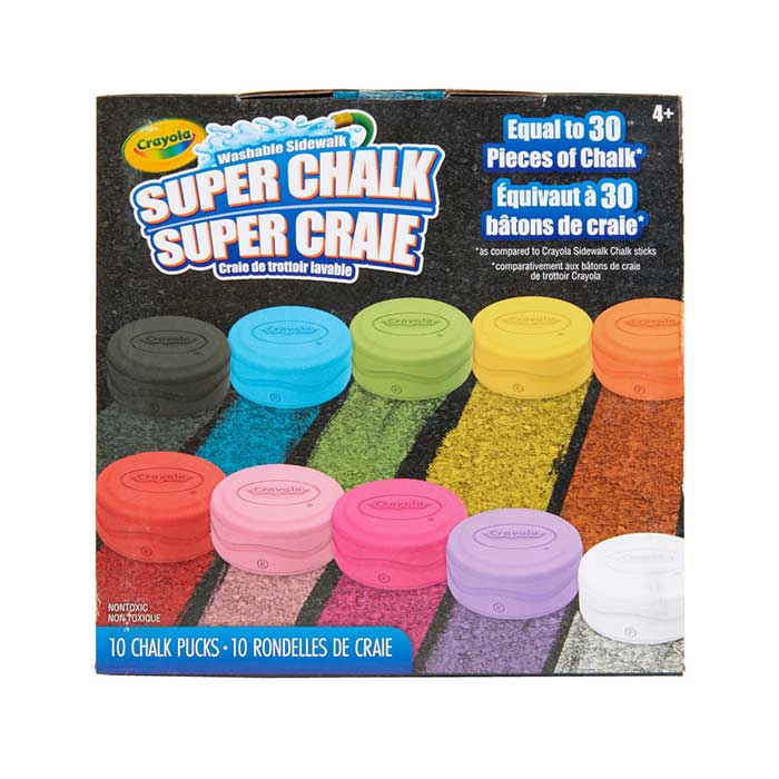 Washable Sidewalk Super Chalk, 10 count - US 6115